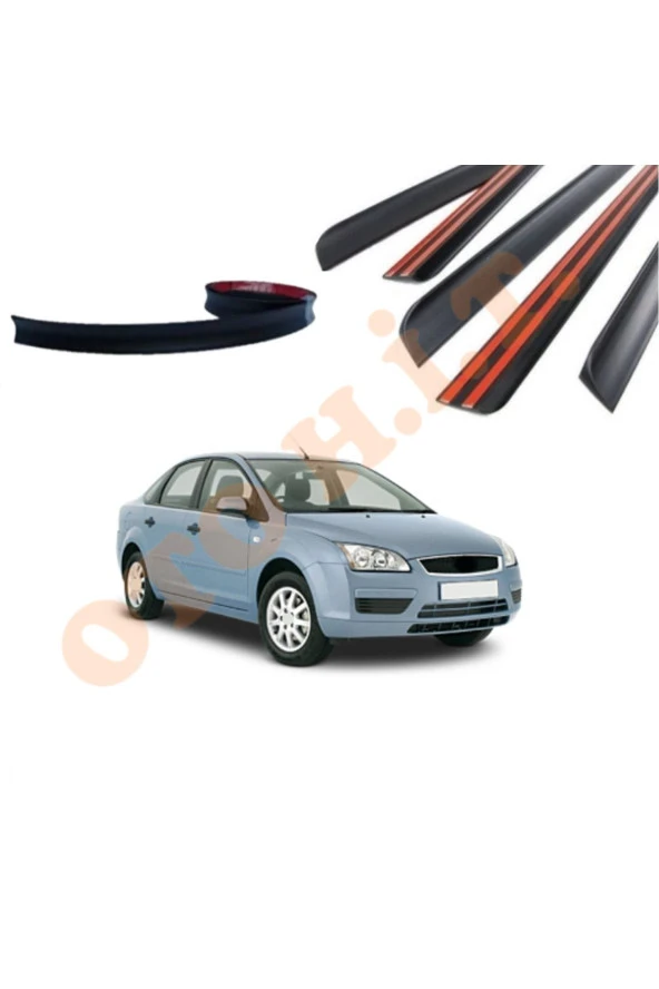 OTO H.İ.T.  FORD FOCUS 2 UYUMLU BAGAJ ÜSTÜ SPOİLER MAT SİYAH ürün görseli 1