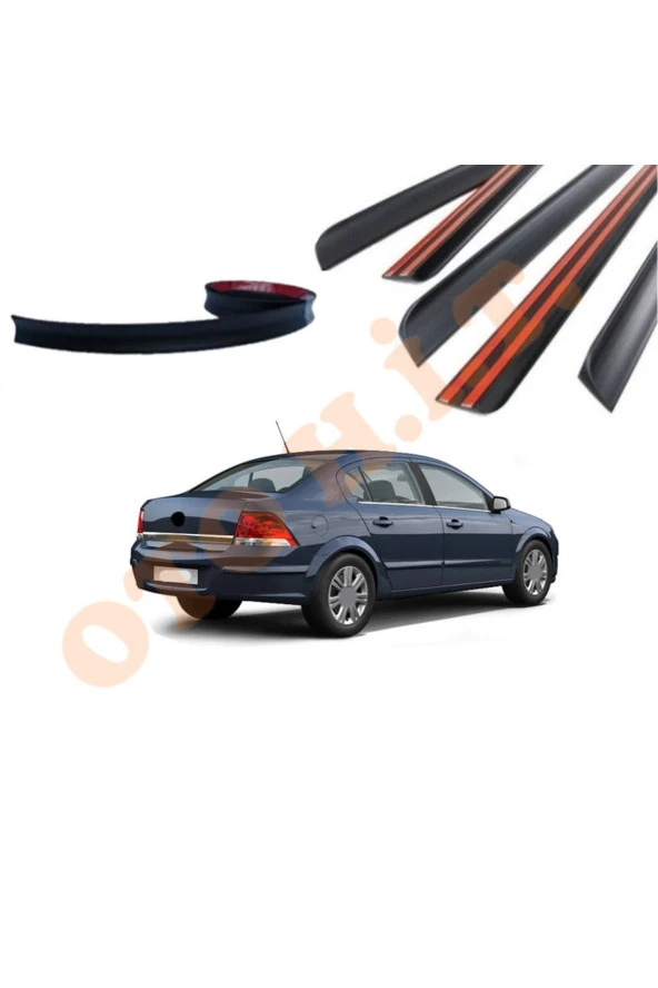 OTO H.İ.T.  OPEL ASTRA H SEDAN UYUMLU BAGAJ ÜSTÜ SPOİLER MAT SİYAH ürün görseli 1