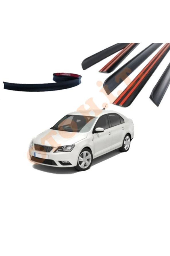 OTO H.İ.T.  SEAT TOLEDO  Uyumlu YENİ UYUMLU BAGAJ ÜSTÜ SPOİLER MAT SİYAH ürün görseli 1
