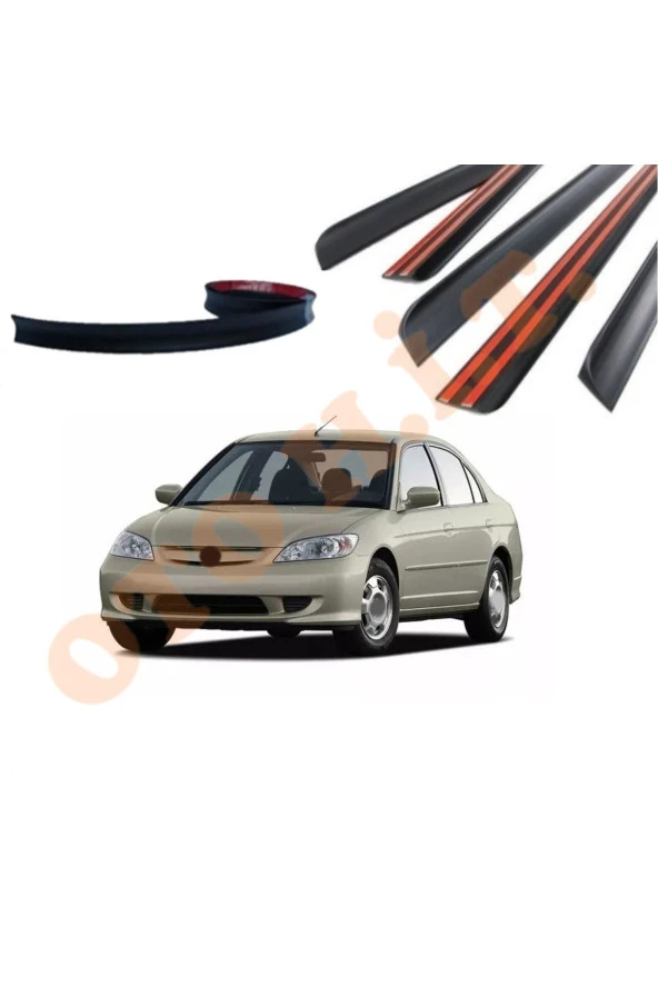 OTO H.İ.T.  HONDA CİVİC VTEC 2 UYUMLU BAGAJ ÜSTÜ SPOİLER MAT SİYAH ürün görseli 1