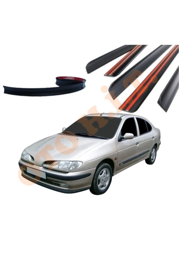 OTO H.İ.T.  RENAULT MEGANE 1 UYUMLU BAGAJ ÜSTÜ SPOİLER MAT SİYAH ürün görseli 1
