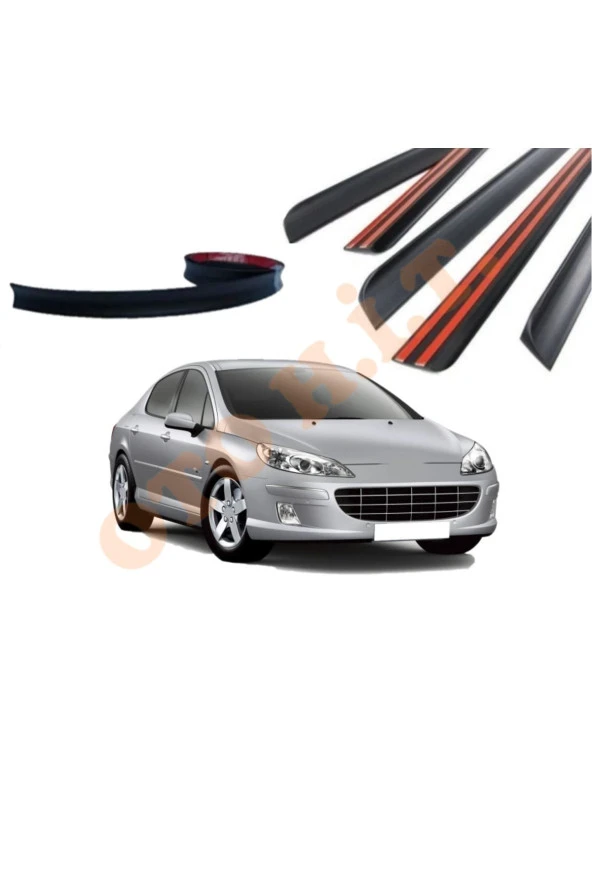 OTO H.İ.T.  PEUGEOT 407 UYUMLU BAGAJ ÜSTÜ SPOİLER MAT SİYAH ürün görseli 1