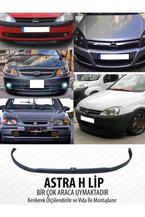 OTO H.İ.T.  Chevrolet Tahoe Uyumlu Astra H Lip Esnek Plastik Ön Tampon Eki Siyah Spoiler ürün görseli 1