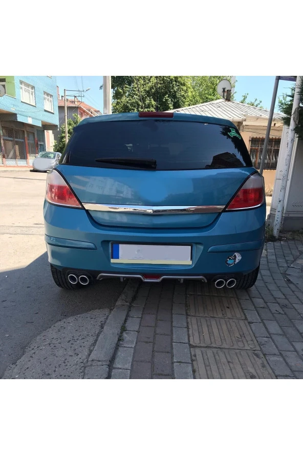 OTO H.İ.T.  OPEL ASTRA H UYUMLU BODY KİT DİFÜZÖR 4 ÇIKIŞ GRİ YUVARLAK ürün görseli 1
