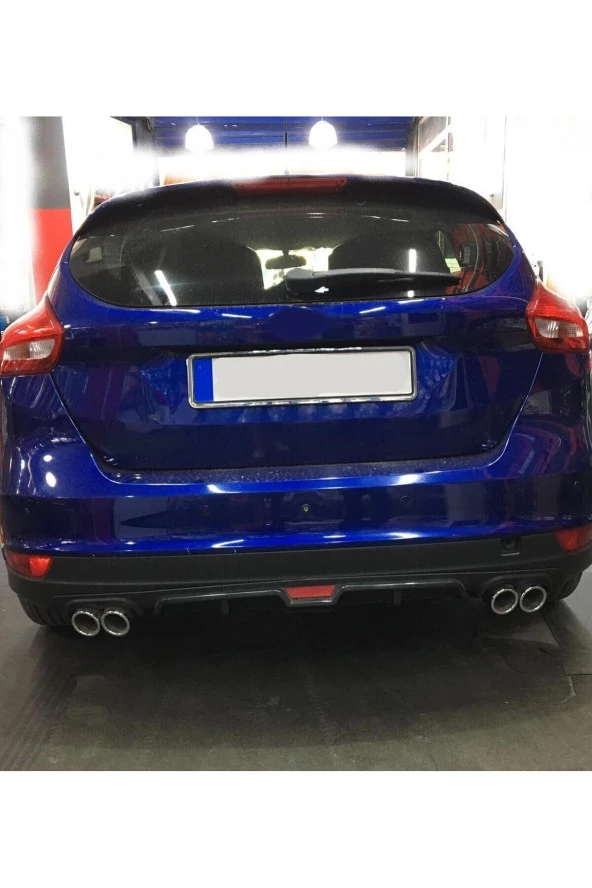 OTO H.İ.T.  FORD FOCUS 4 HATCHBACK UYUMLU BODY KİT DİFÜZÖR 4 ÇIKIŞ SİYAH YUVARLAK ürün görseli 1