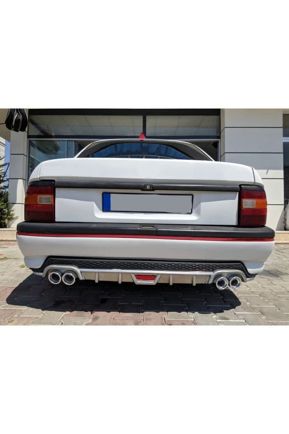 OTO H.İ.T.  OPEL VECTRA A UYUMLU BODY KİT DİFÜZÖR 4 ÇIKIŞ YUVARLAK GRİ MODEL 1 ürün görseli 1