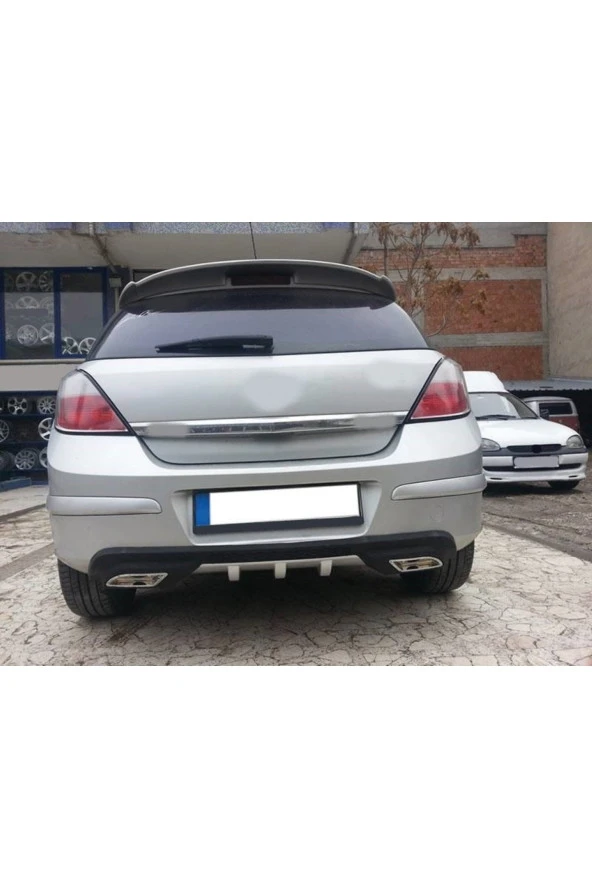 OTO H.İ.T.  OPEL ASTRA H UYUMLU BODY KİT DİFÜZÖR 2 ÇIKIŞ GRİ KARE ürün görseli 1