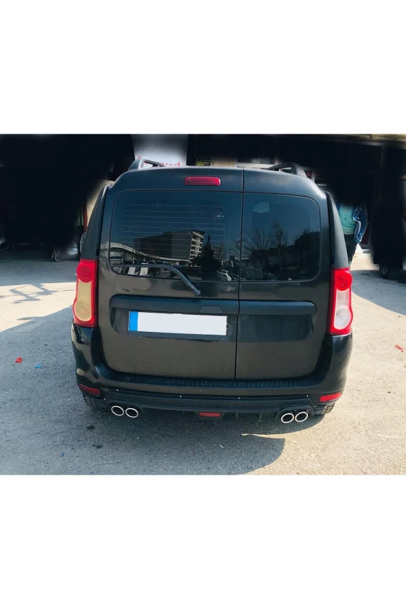 OTO H.İ.T.  DACİA LOGAN STATİON UYUMLU BODY KİT DİFÜZÖR 4 ÇIKIŞ YUVARLAK SİYAH MODEL 2 ürün görseli 1