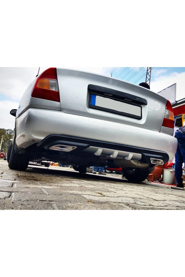 OTO H.İ.T.  HYUNDAİ ACCENT MİLENYUM UYUMLU BODY KİT DİFÜZÖR 2 ÇIKIŞ GRİ KARE ürün görseli 1