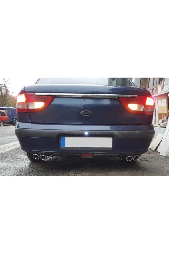OTO H.İ.T.  RENAULT MEGANE 1 UYUMLU BODY KİT DİFÜZÖR 4 ÇIKIŞ SİYAH YUVARLAK ürün görseli 1