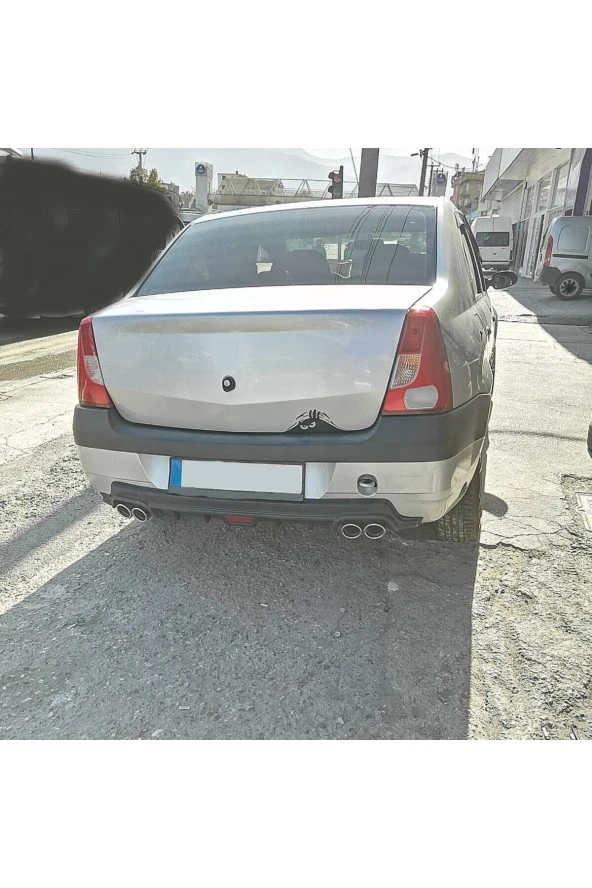 OTO H.İ.T.  DACİA LOGAN SEDAN UYUMLU BODY KİT DİFÜZÖR 4 ÇIKIŞ YUVARLAK SİYAH MODEL 2 ürün görseli 1
