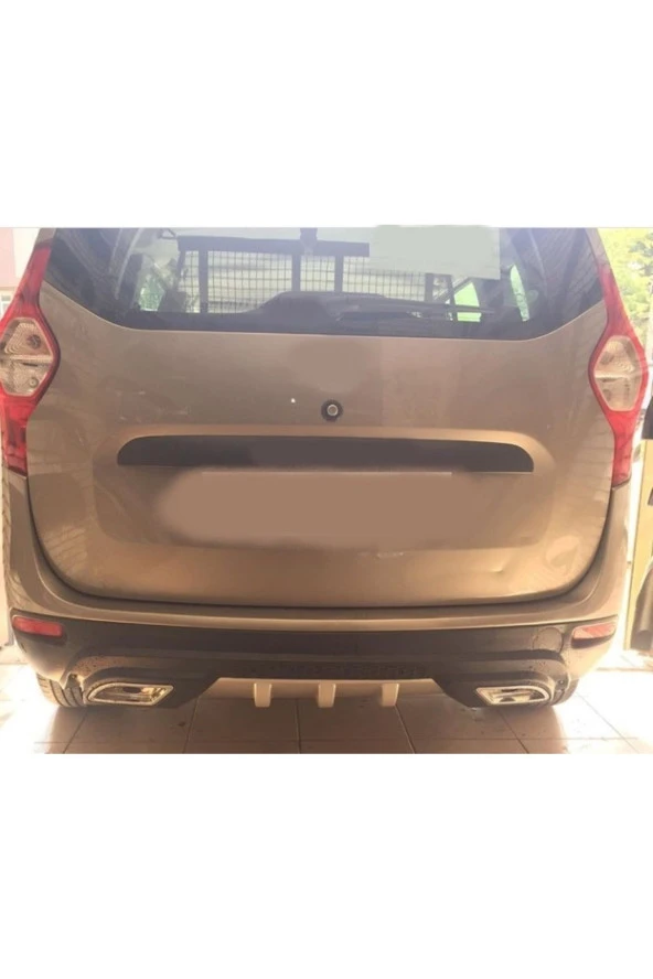 OTO H.İ.T.  DACİA LODGY UYUMLU BODY KİT DİFÜZÖR 2 ÇIKIŞ GRİ KARE ürün görseli 1