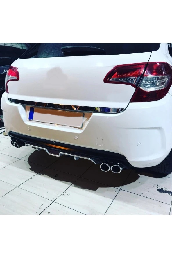 OTO H.İ.T.  CİTROEN C4 UYUMLU BODY KİT DİFÜZÖR 4 ÇIKIŞ GRİ YUVARLAK ürün görseli 1