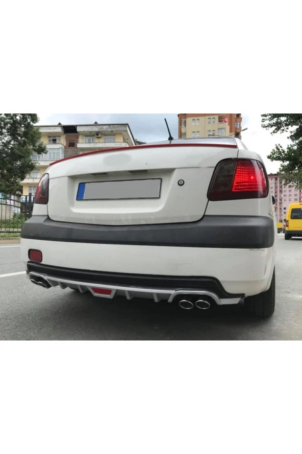 OTO H.İ.T.  KİA RİO SEDAN UYUMLU BODY KİT DİFÜZÖR 4 ÇIKIŞ YUVARLAK GRİ MODEL 1 ürün görseli 1