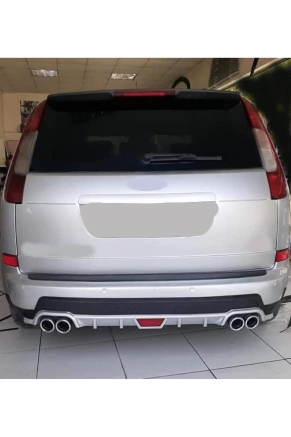 OTO H.İ.T.  FORD C MAX UYUMLU BODY KİT DİFÜZÖR 4 ÇIKIŞ YUVARLAK GRİ MODEL 1 ürün görseli 1
