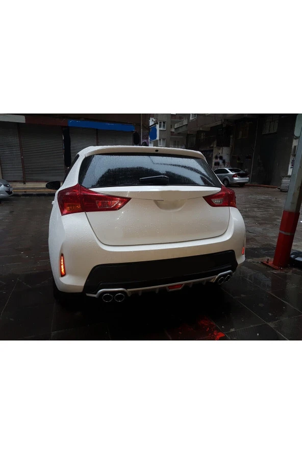 OTO H.İ.T.  TOYOTA AURİS UYUMLU BODY KİT DİFÜZÖR 4 ÇIKIŞ YUVARLAK GRİ MODEL 1 ürün görseli 1