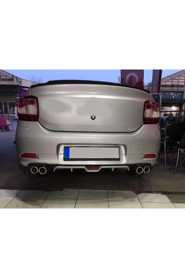 OTO H.İ.T.  RENAULT SYMBOL UYUMLU BODY KİT DİFÜZÖR 4 ÇIKIŞ GRİ YUVARLAK ürün görseli 1