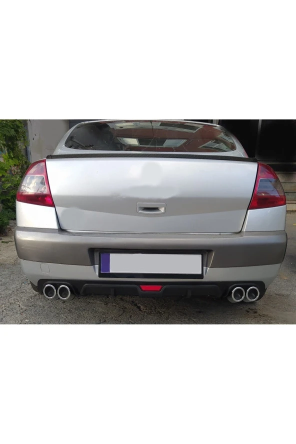 OTO H.İ.T.  RENAULT MEGANE 2 UYUMLU BODY KİT DİFÜZÖR 4 ÇIKIŞ SİYAH YUVARLAK ürün görseli 1