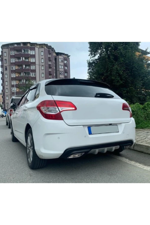 OTO H.İ.T.  CİTROEN C4 UYUMLU BODY KİT DİFÜZÖR 2 ÇIKIŞ GRİ KARE ürün görseli 1