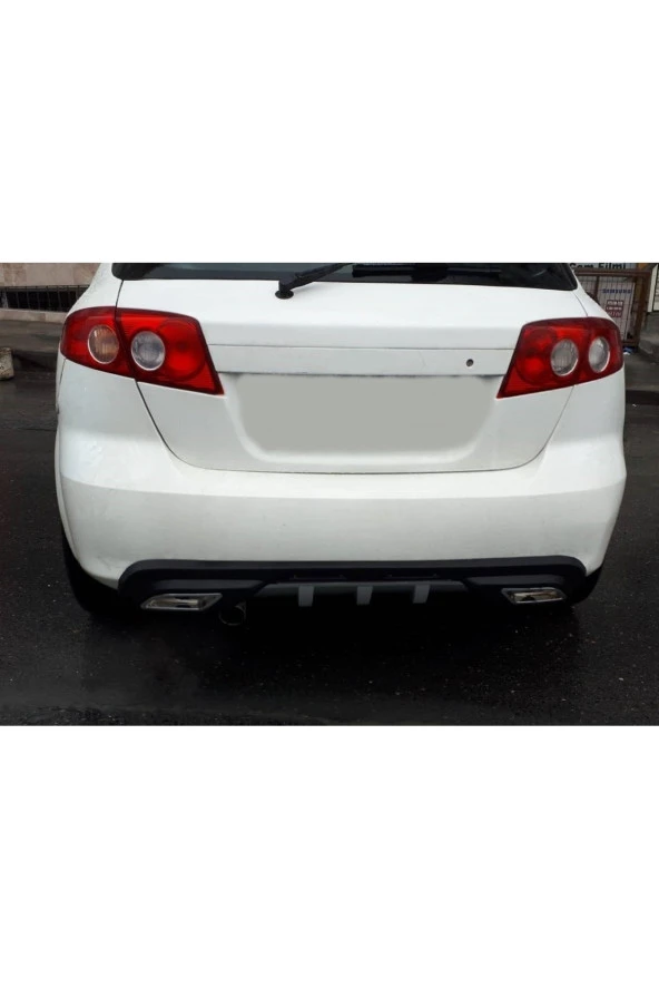 OTO H.İ.T.  CHEVROLET LACETTİ UYUMLU BODY KİT DİFÜZÖR 2 ÇIKIŞ GRİ KARE ürün görseli 1