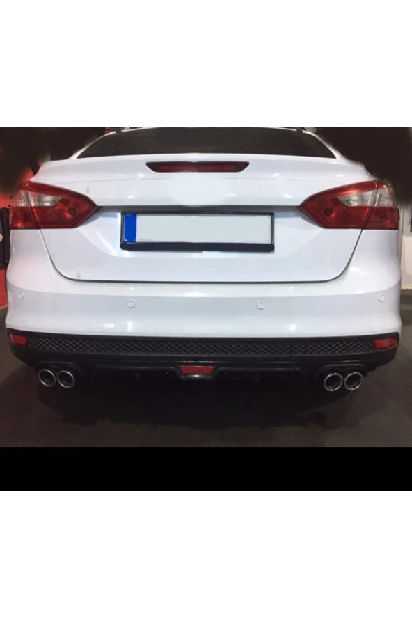 OTO H.İ.T.  FORD FOCUS 3 UYUMLU BODY KİT DİFÜZÖR 4 ÇIKIŞ SİYAH YUVARLAK ürün görseli 1