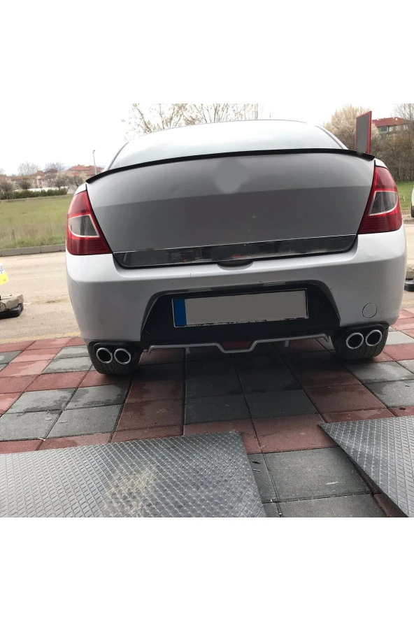OTO H.İ.T.  RENAULT SYMBOL 08-12 UYUMLU BODY KİT DİFÜZÖR 4 ÇIKIŞ GRİ YUVARLAK ürün görseli 1