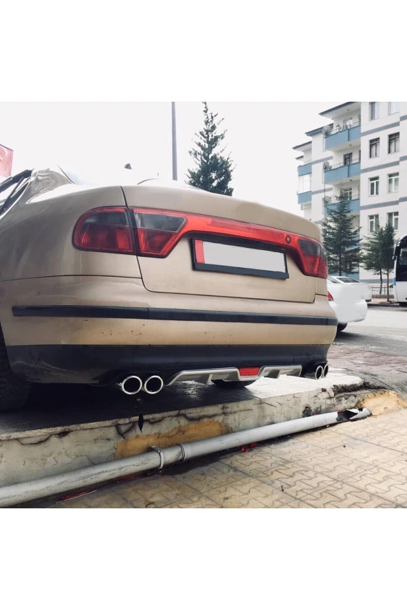 OTO H.İ.T.  SEAT TOLEDO UYUMLU BODY KİT DİFÜZÖR 4 ÇIKIŞ GRİ YUVARLAK ürün görseli 1