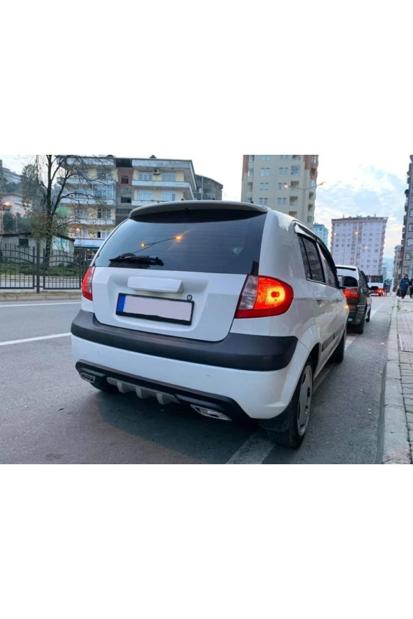 OTO H.İ.T.  HYUNDAİ GETZ UYUMLU BODY KİT DİFÜZÖR 2 ÇIKIŞ GRİ KARE ürün görseli 1
