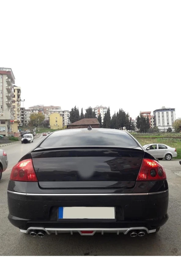 OTO H.İ.T.  PEUGEOT 407 UYUMLU BODY KİT DİFÜZÖR 4 ÇIKIŞ YUVARLAK GRİ MODEL 1 ürün görseli 1