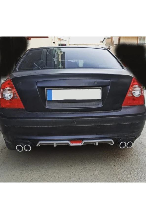 OTO H.İ.T.  HYUNDAİ ELANTRA UYUMLU BODY KİT DİFÜZÖR 4 ÇIKIŞ GRİ YUVARLAK ürün görseli 1