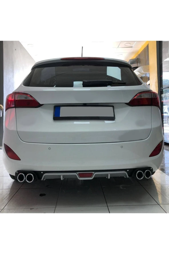 OTO H.İ.T.  HYUNDAİ İ30 STATİON VAGON UYUMLU BODY KİT DİFÜZÖR 4 ÇIKIŞ GRİ YUVARLAK ürün görseli 1