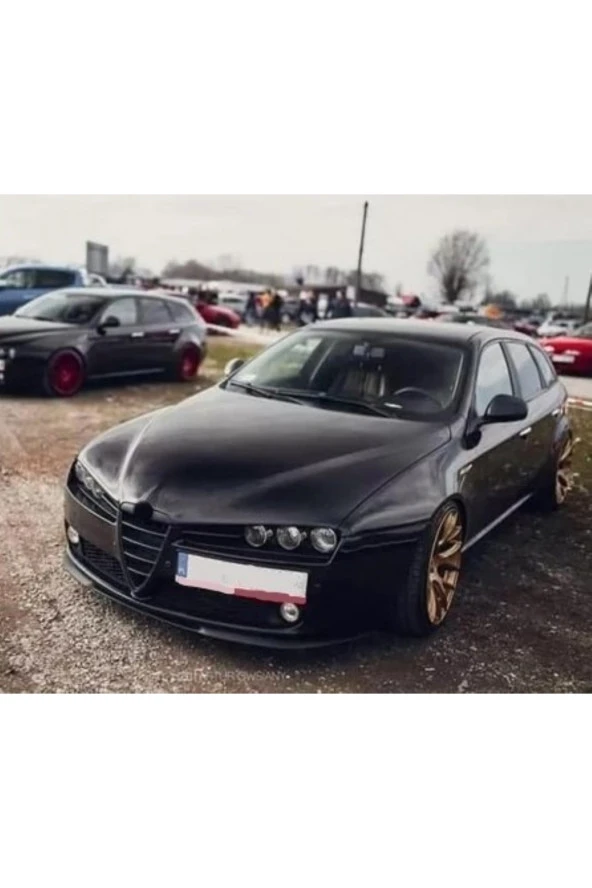 OTO H.İ.T.  ALFA ROMEO 159 UYUMLU ÖN TAMPON EKİ CUPRA LİP MAT SİYAH BODY KİT ürün görseli 1