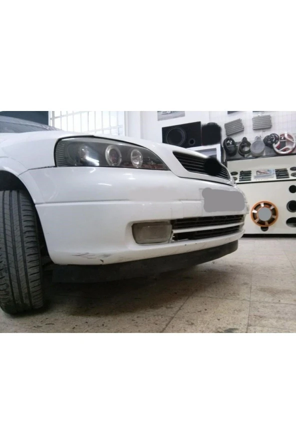 OTO H.İ.T.  OPEL ASTRA G UYUMLU BODY KİT ÖN TAMPON EKİ KIRILMAZ YUMUŞAK LİP MAT SİYAH ürün görseli 1