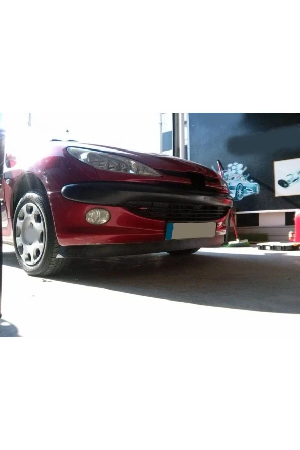 OTO H.İ.T.  PEUGEOT 206 UYUMLU BODY KİT ÖN TAMPON EKİ KIRILMAZ YUMUŞAK LİP MAT SİYAH ürün görseli 1