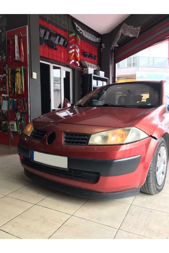 OTO H.İ.T.  RENAULT MEGANE 2 UYUMLU BODY KİT ÖN TAMPON EKİ KIRILMAZ YUMUŞAK LİP MAT SİYAH ürün görseli 1