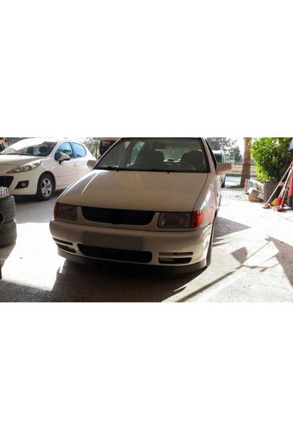 OTO H.İ.T.  VOLKSWAGEN POLO MK2 UYUMLU BODY KİT ÖN TAMPON EKİ KIRILMAZ YUMUŞAK LİP MAT SİYAH ürün görseli 1