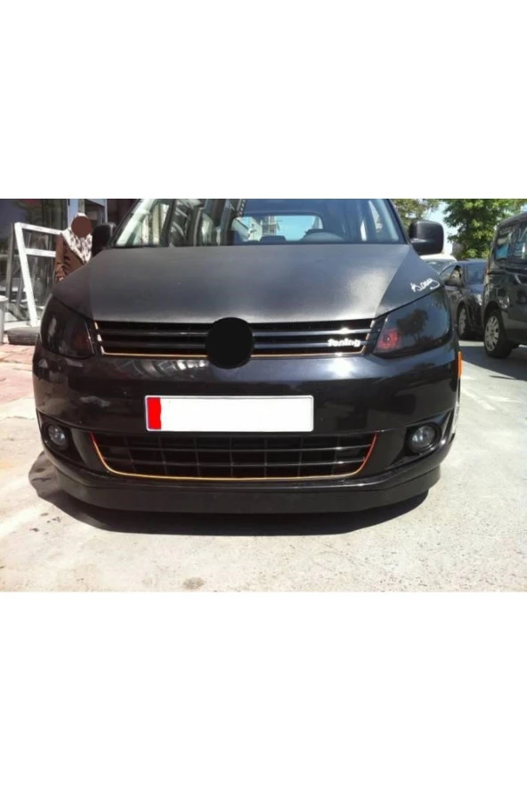 OTO H.İ.T.  VOLKSWAGEN CADDY MK3 UYUMLU BODY KİT ÖN TAMPON EKİ KIRILMAZ YUMUŞAK LİP MAT SİYAH ürün görseli 1