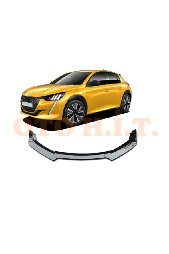 OTO H.İ.T.  Peugeot 208 Uyumlu Yeni Ön Tampon Eki Bodykit Karlık Lip ürün görseli 1