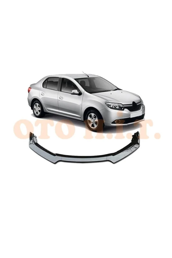 OTO H.İ.T.  Renault Symbol 2013 Ve Üzeri Uyumlu Esnek Ayarlanabilir 3 Parça Kanatlı Piano Black Ön Lip ürün görseli 1