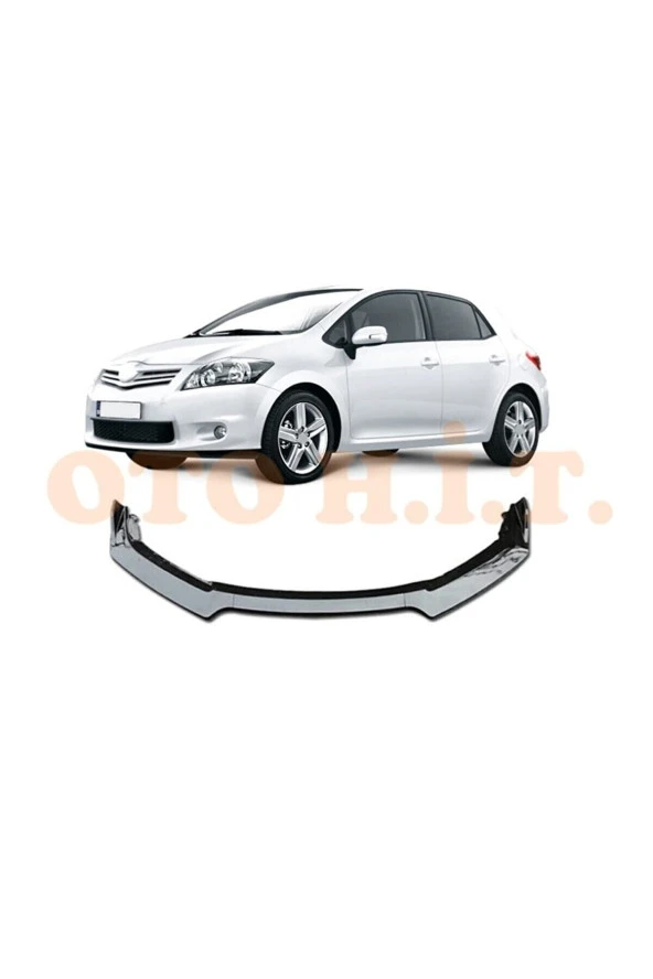 OTO H.İ.T.  Toyota Auris Uyumlu Esnek Ayarlanabilir 3 Parça Kanatlı Piano Black Ön Lip ürün görseli 1