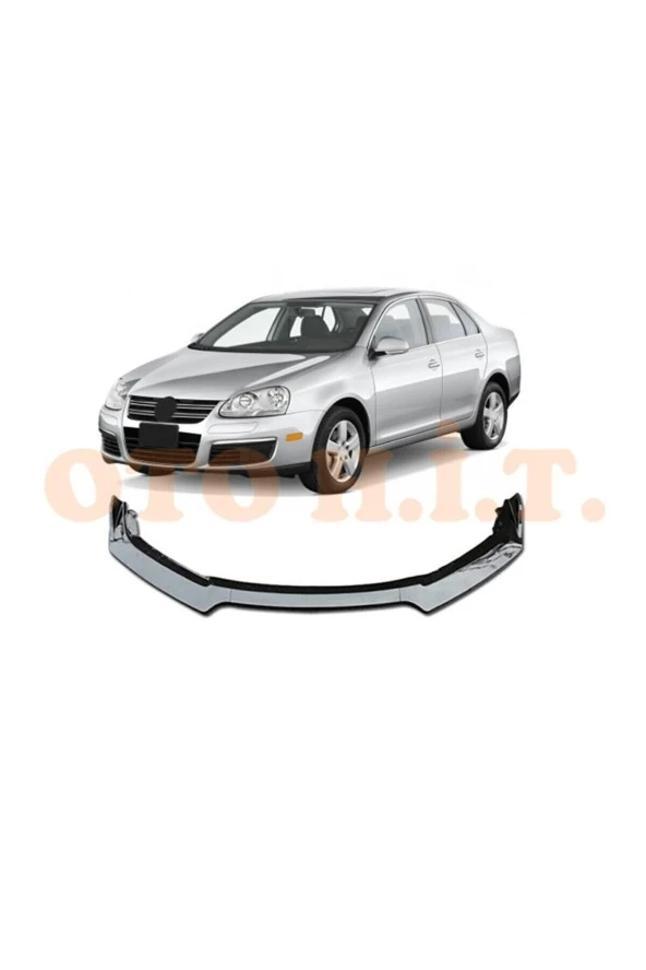 OTO H.İ.T.  Volkswagen Golf 5 Uyumlu Esnek Ayarlanabilir 3 Parça Kanatlı Piano Black Ön Lip ürün görseli 1
