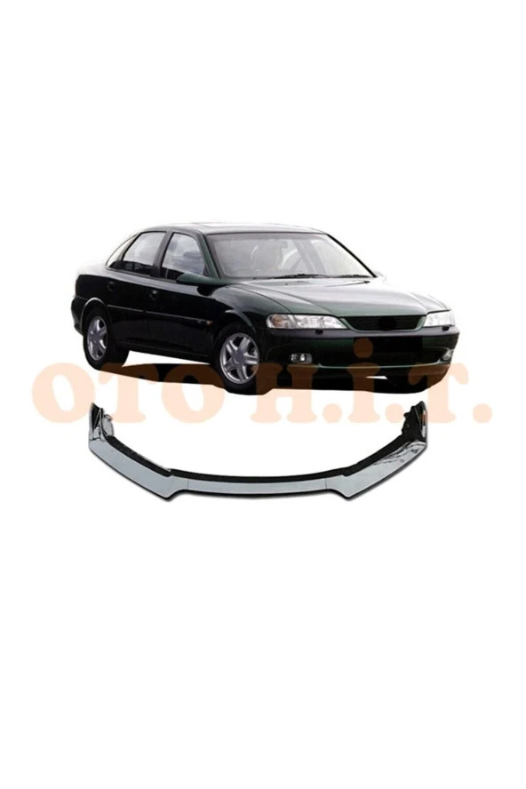 OTO H.İ.T.  Opel Vectra B Uyumlu Esnek Ayarlanabilir 3 Parça Kanatlı Piano Black Ön Lip ürün görseli 1