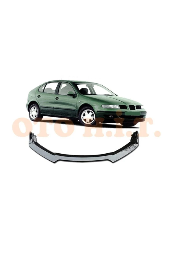 OTO H.İ.T.  Seat Leon Mk1 Uyumlu Esnek Ayarlanabilir 3 Parça Kanatlı Piano Black Ön Lip ürün görseli 1