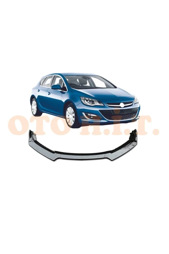 OTO H.İ.T.  Opel Astra J Uyumlu Esnek Ayarlanabilir 3 Parça Kanatlı Piano Black Ön Lip ürün görseli 1