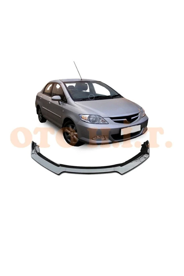 OTO H.İ.T.  Honda City Uyumlu Esnek Ayarlanabilir 3 Parça Kanatlı Piano Black Ön Lip ürün görseli 1