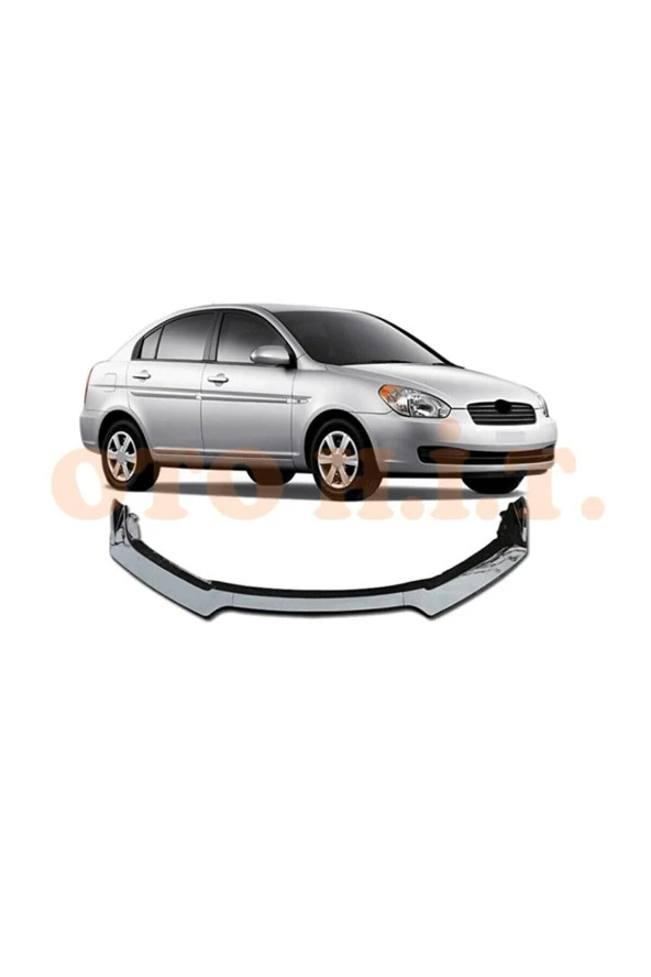 OTO H.İ.T.  Hyundai Accent Era Uyumlu Esnek Ayarlanabilir 3 Parça Kanatlı Piano Black Ön Lip ürün görseli 1