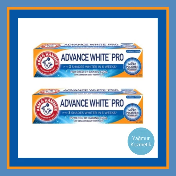 Arm Hammer 3 Tona Kadar Beyazlatıcı Diş Macunu Advance White 75ML+75ml 2Lİ ürün görseli 1
