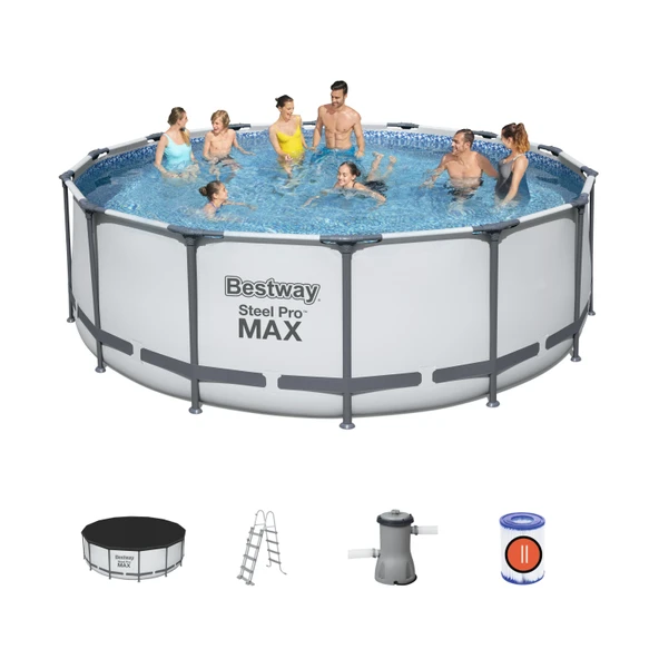 BESTWAY YUVARLAK STEEL PRO MAX  PREFABRİK HAVUZ 5612X (427cm x 122 cm ) ürün görseli 1