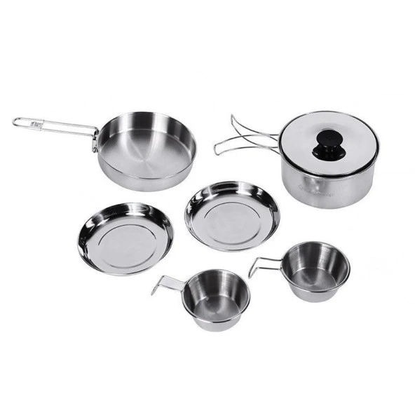 KingCamp BACKPACKER III SILVER YEMEK SET (2 KISI) ürün görseli 1