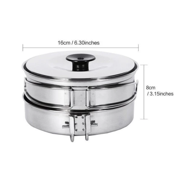 KingCamp BACKPACKER III SILVER YEMEK SET (2 KISI) - Resim 12